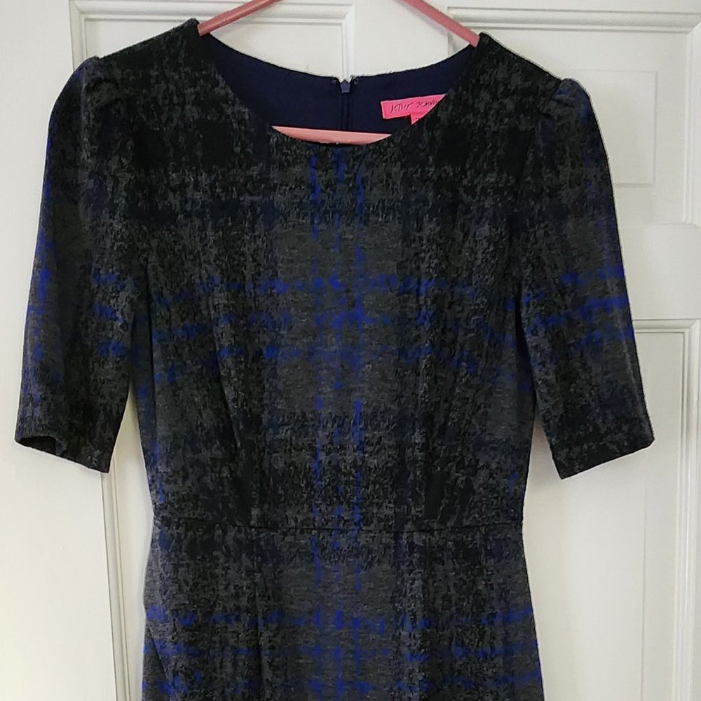 Betsey Johnson Jumbo Plaid Asymmetrical Dress